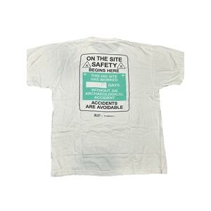 Daniel Arsham Perpetual Present Safety Sign Sign T Shirt Double Sided Size Large